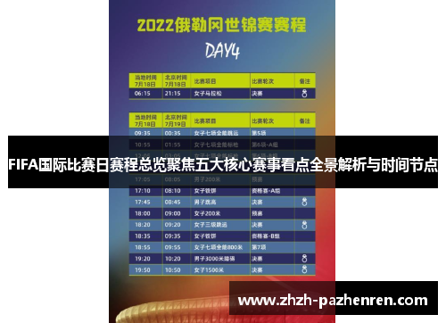 FIFA国际比赛日赛程总览聚焦五大核心赛事看点全景解析与时间节点